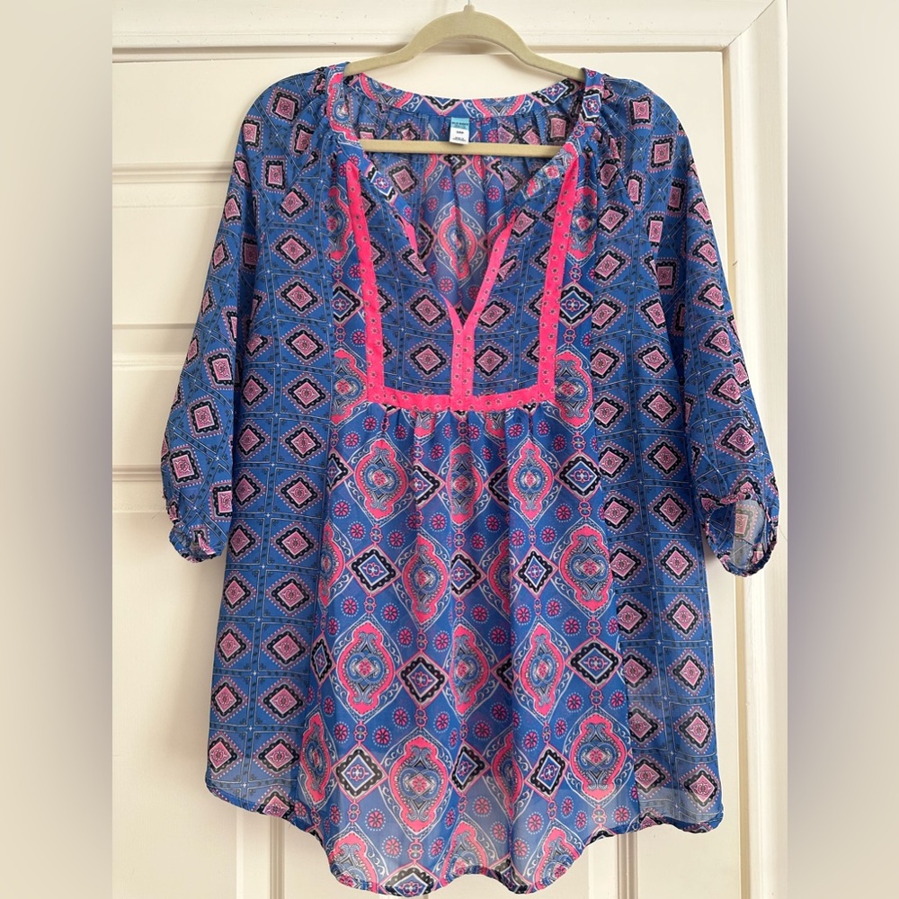 Old Navy Paisley Maternity Blouse